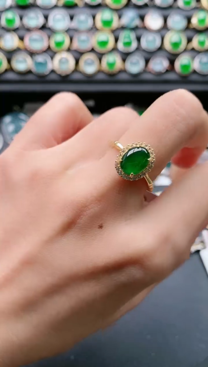 【闪购商品】翡翠戒指银S925镶嵌1111111