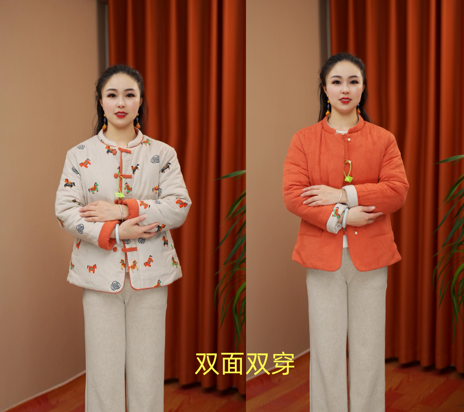马上有福6505秋冬季2025新款棉衣高级盘扣国风加厚外套棉衣