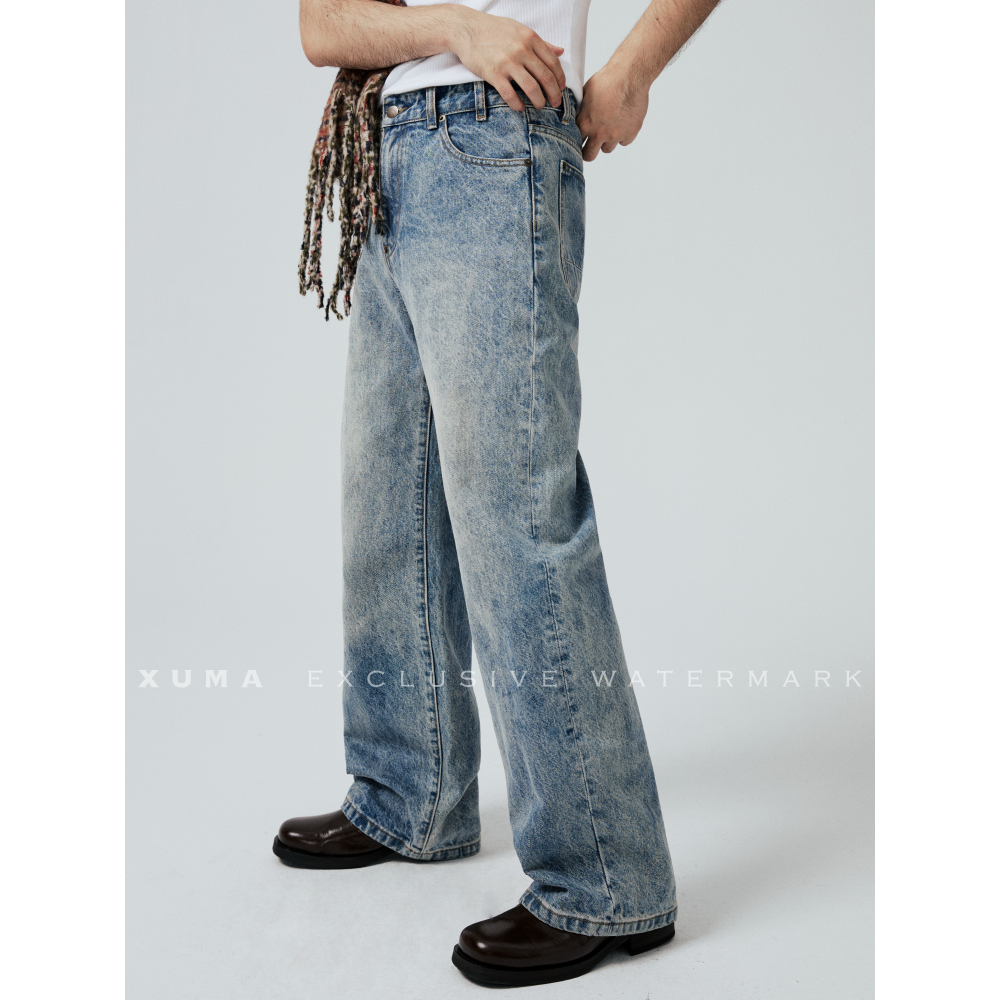 DUPU 25F/W 【雪花牛】396g百棉直筒微宽松日本冈山雪花复古牛仔裤