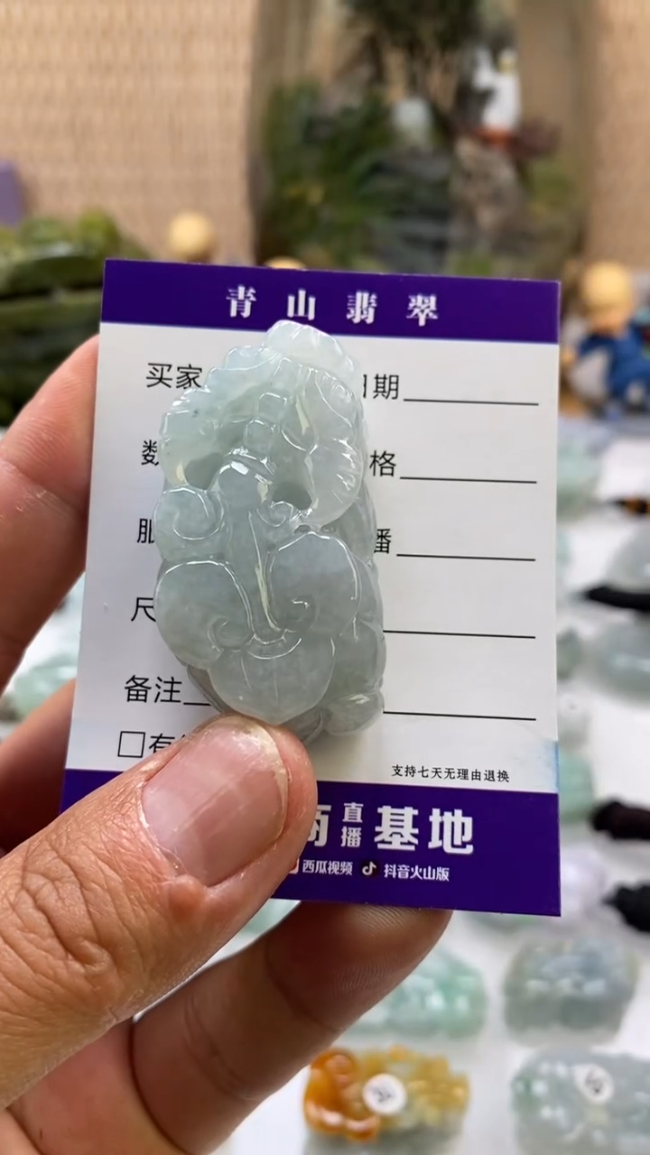 【闪购商品】翡翠颈饰未镶嵌多人口含珠如意貔貅
