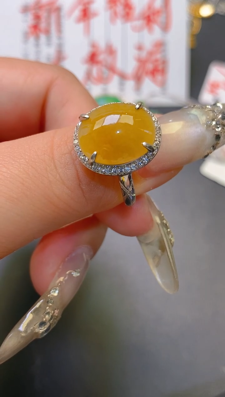 【闪购商品】翡翠耳饰银S925镶嵌天然A货翡翠1