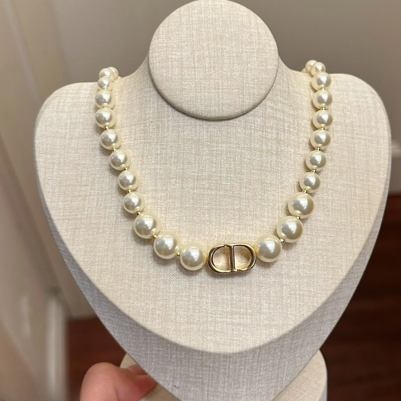 铜合金仿珍珠项链 X0111 时尚气质复古经典简约choker项链手工ins