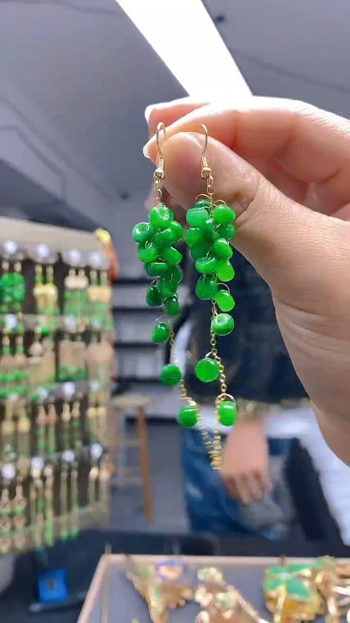 【闪购商品】翡翠耳饰合金112翡翠耳钩