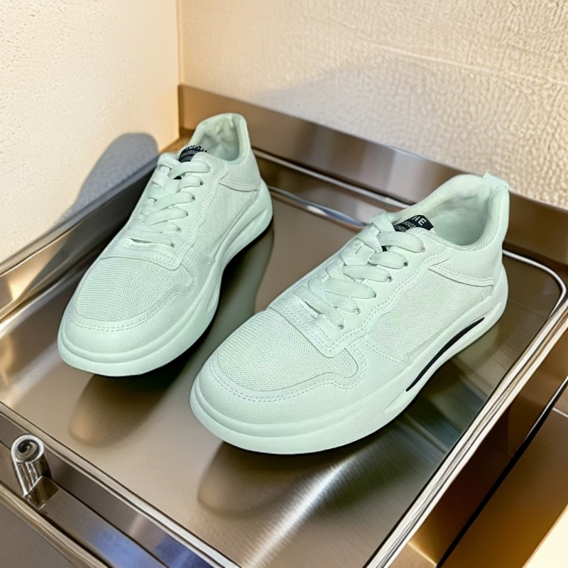 休闲老爹鞋纯色透气夏季网面鞋厚底白鞋失序混搭风