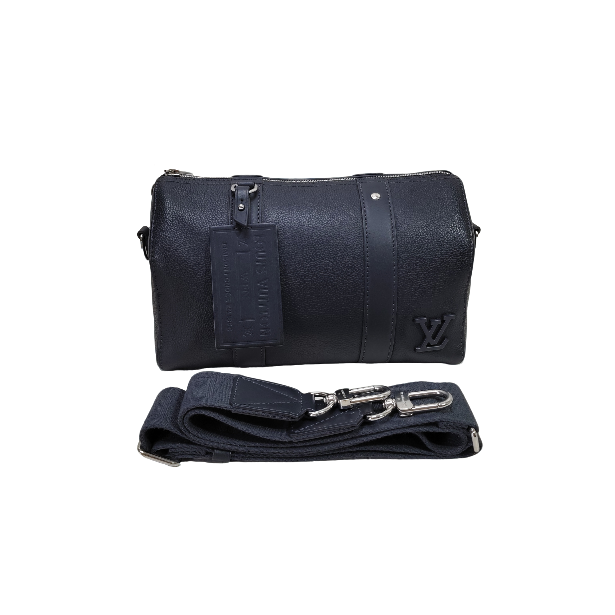 99新 LouisVuitton/路易威登 二奢98新 灰色keepall27单肩包/1125