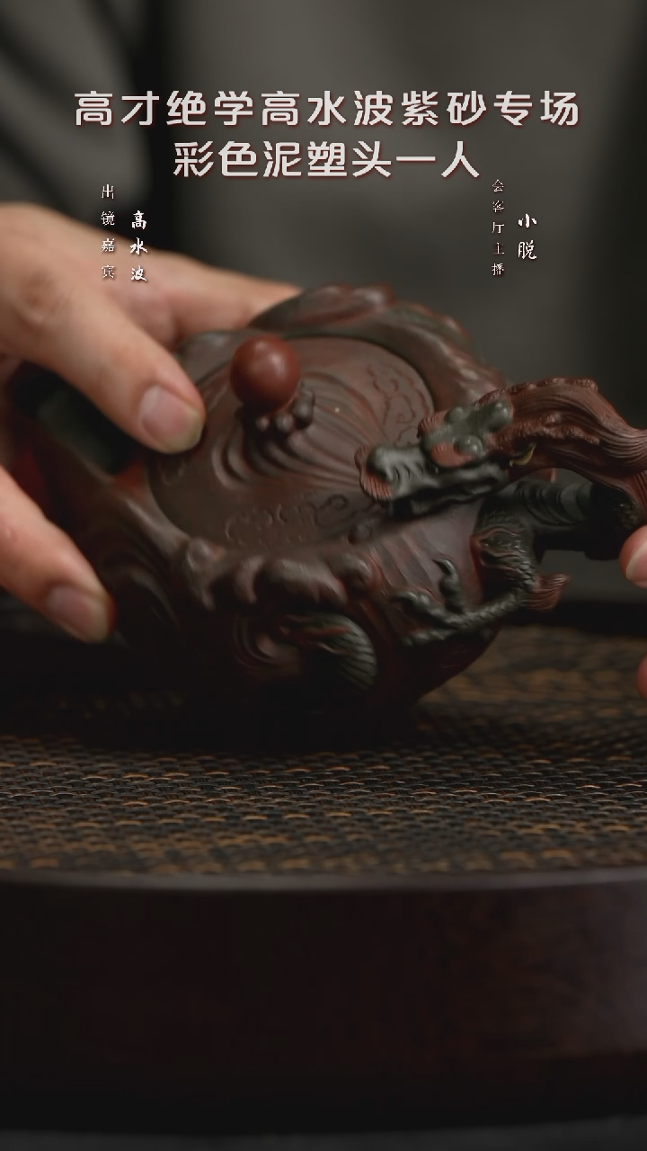 【闪购商品】紫砂茶壶WXT123高水波龙泽天下手抓青段250