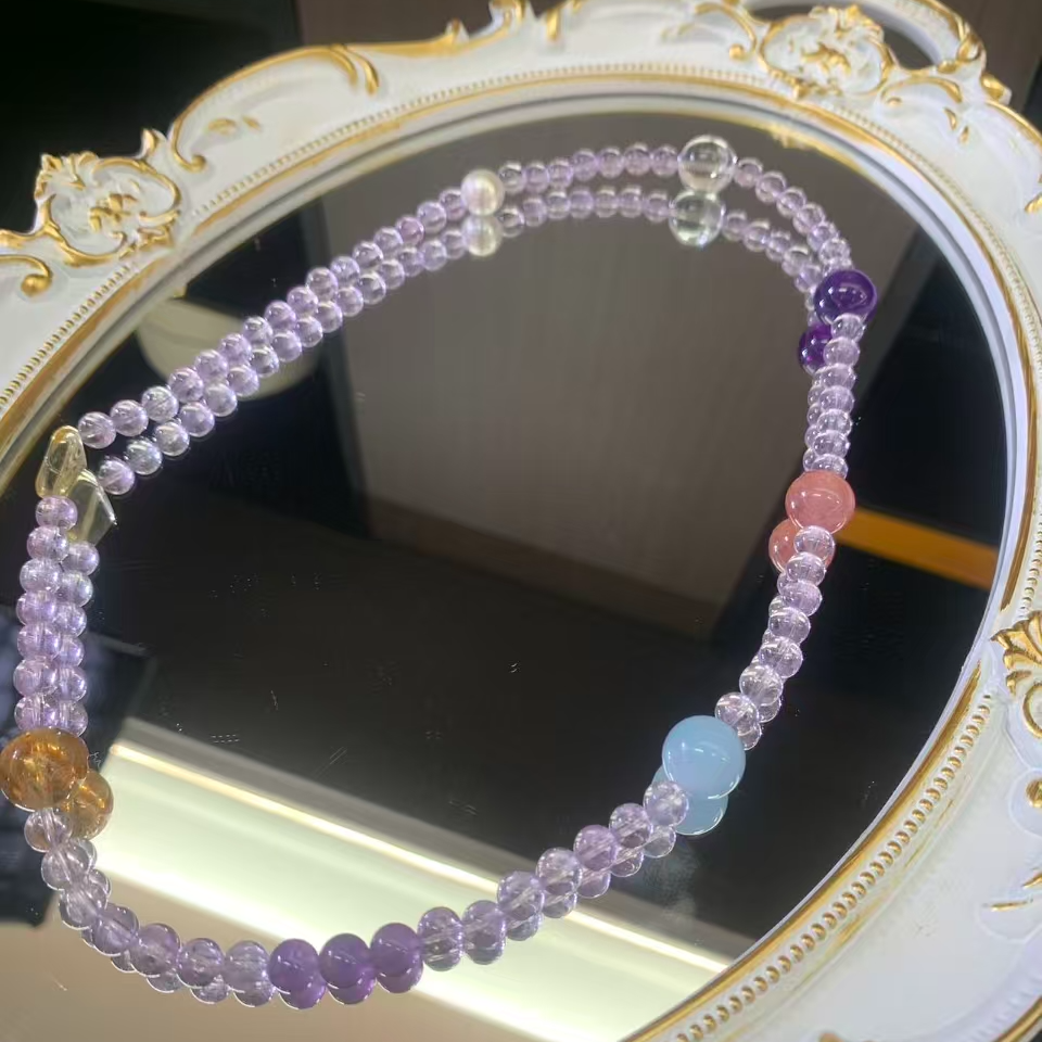 多圈紫水晶各系彩宝氛围感手串（多样性发其一）