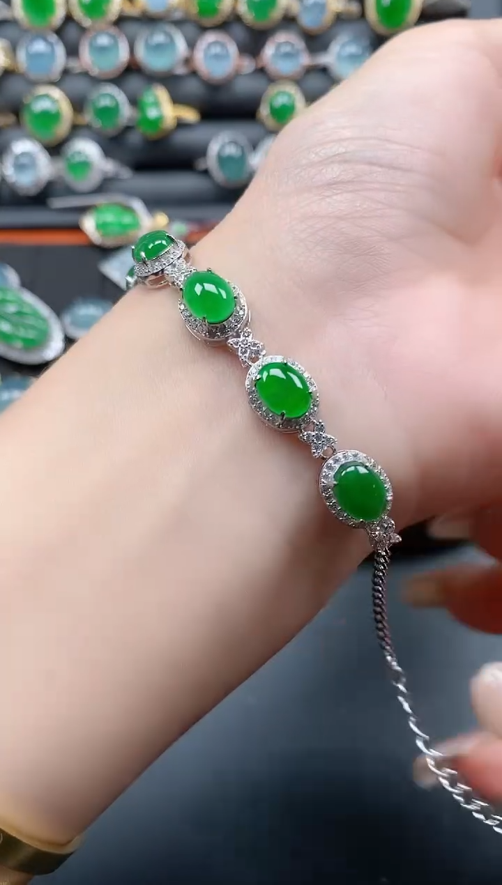 银S925镶嵌戒指翡翠1111