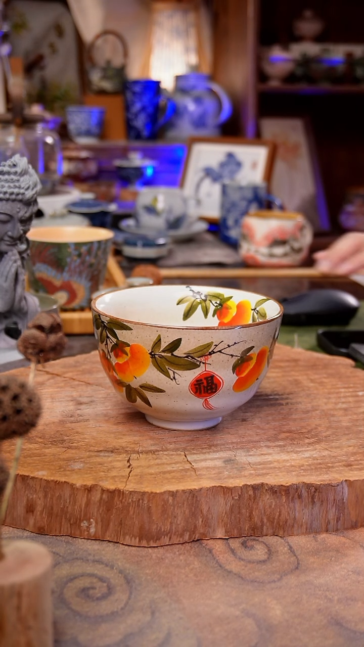 杯子柿子手工手绘手工手绘