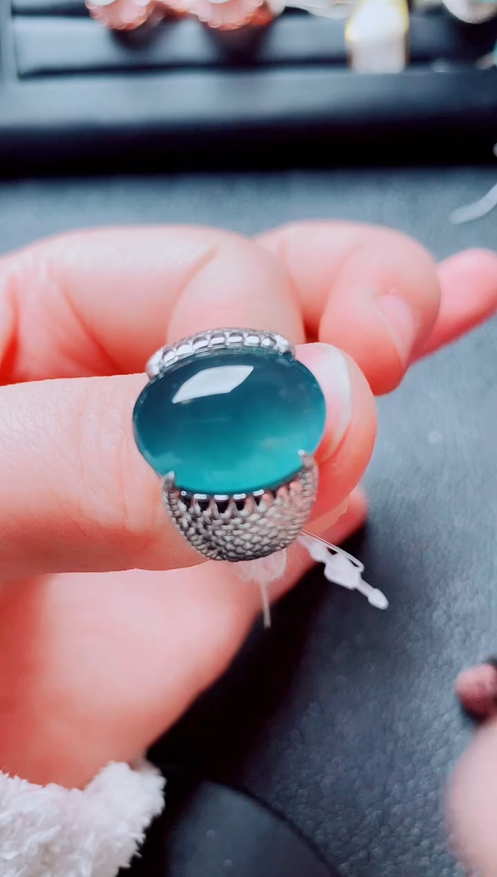 银S925镶嵌戒指翡翠1111