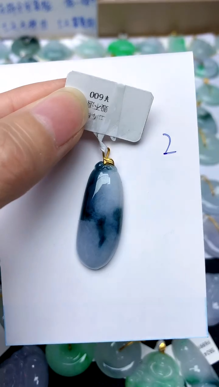 【闪购商品】翡翠颈饰18K金镶嵌2天然A货翡翠