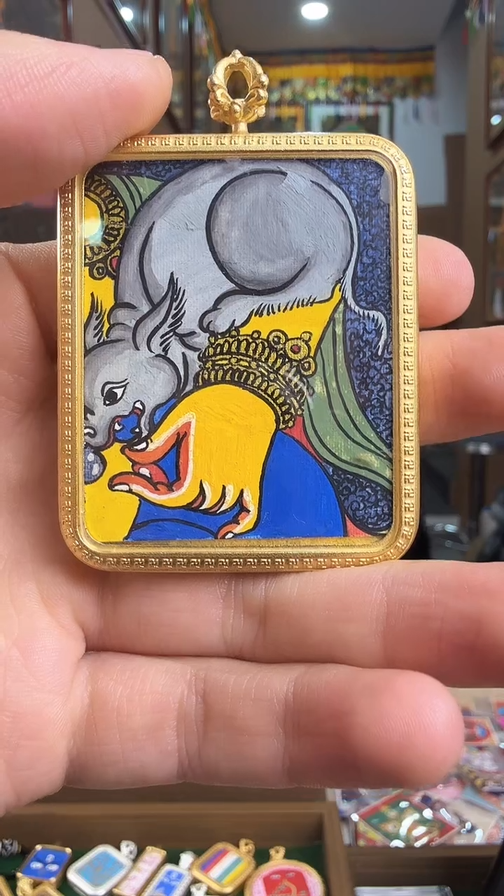 吊坠摩尼宝-纯手绘唐卡