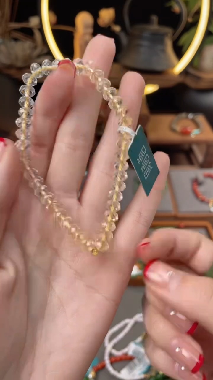 【闪购商品】水晶手链18K金镶嵌@@A921B014580