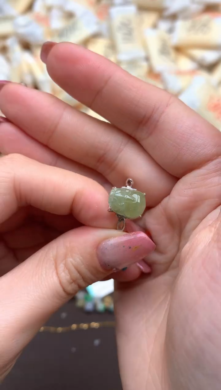 【闪购商品】翡翠戒指银S925镶嵌一