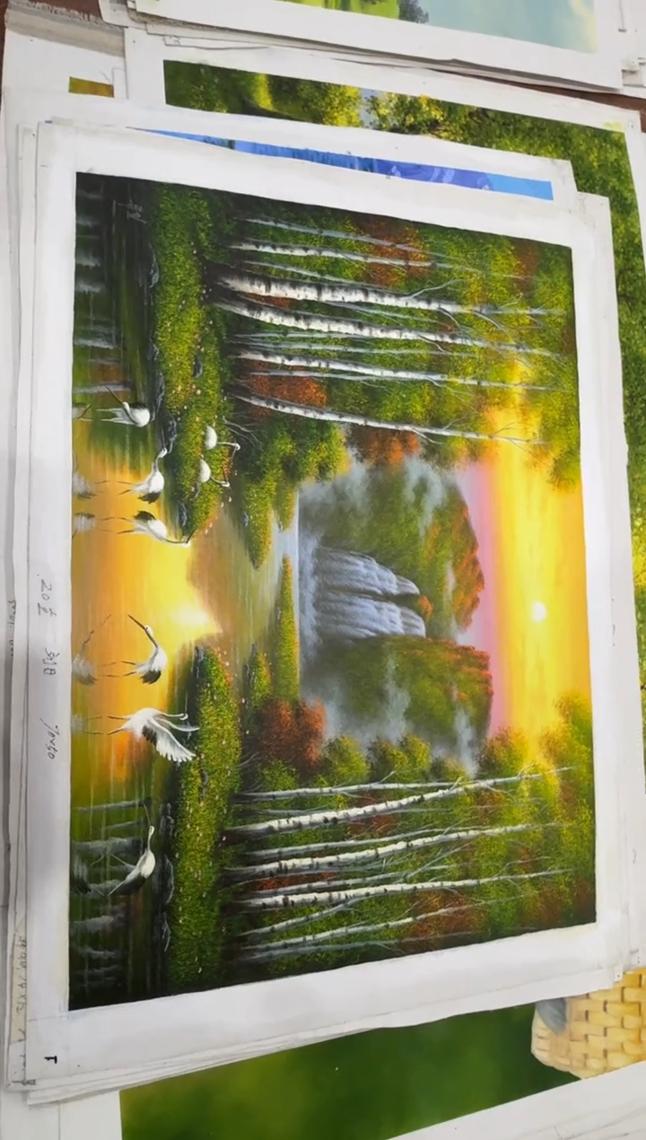 油画【特价画芯】朝鲜画家原创手绘油画作品