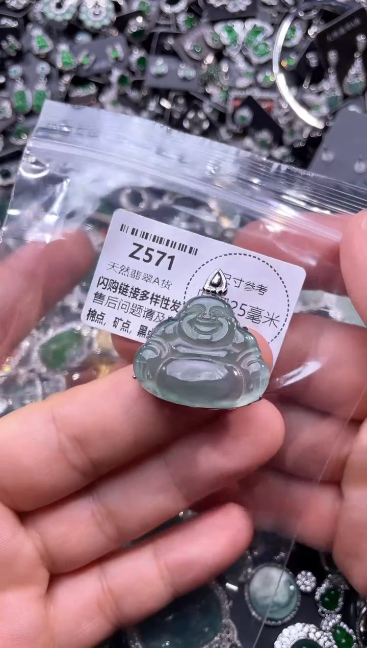 翡翠未镶嵌颈饰Z571吊坠