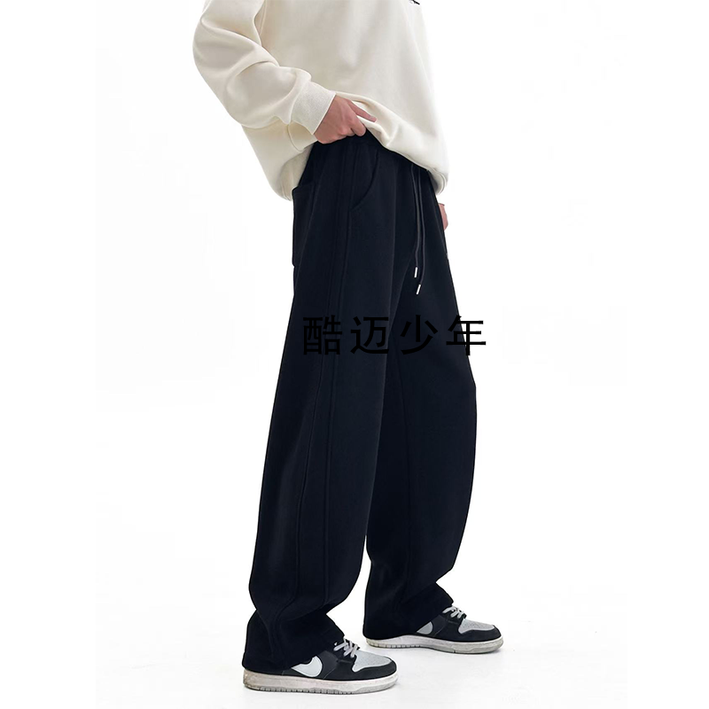 冬款加绒韩文字母印花休闲卫裤 8801 （160-190）