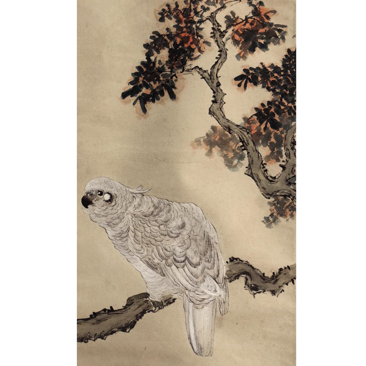 【辽拍】V240325-2-12《花鸟》（2.1平尺)  纸本镜片 yy1224t