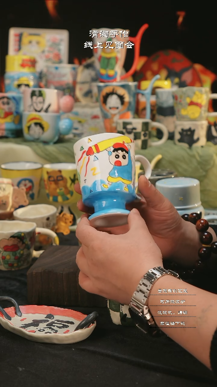 【闪购商品】摆件亲工手绘陶瓷-