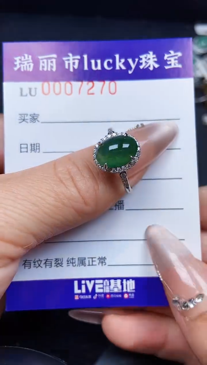 翡翠银S925镶嵌颈饰7270