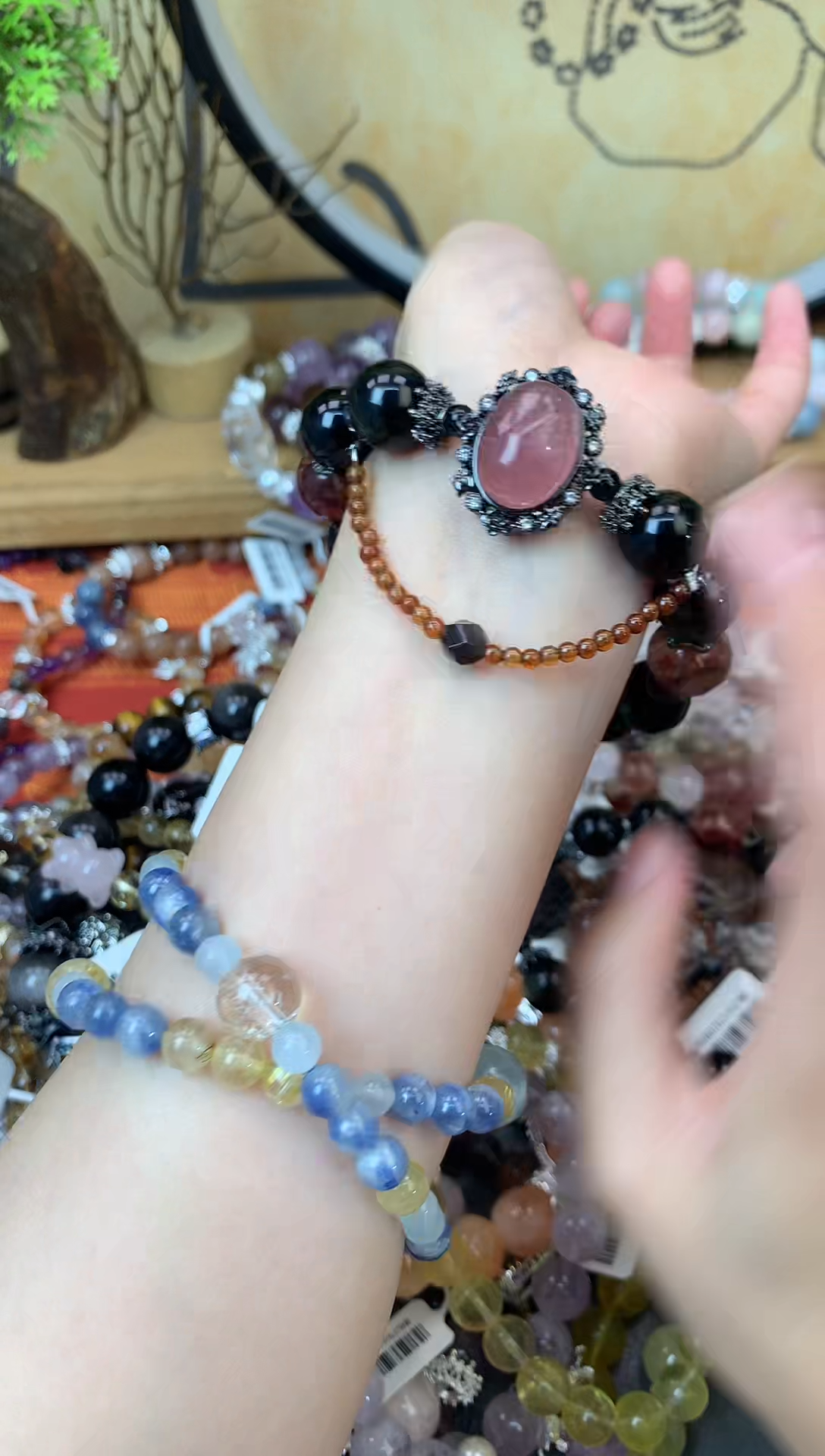 【闪购商品】黑曜岩手饰未镶嵌585