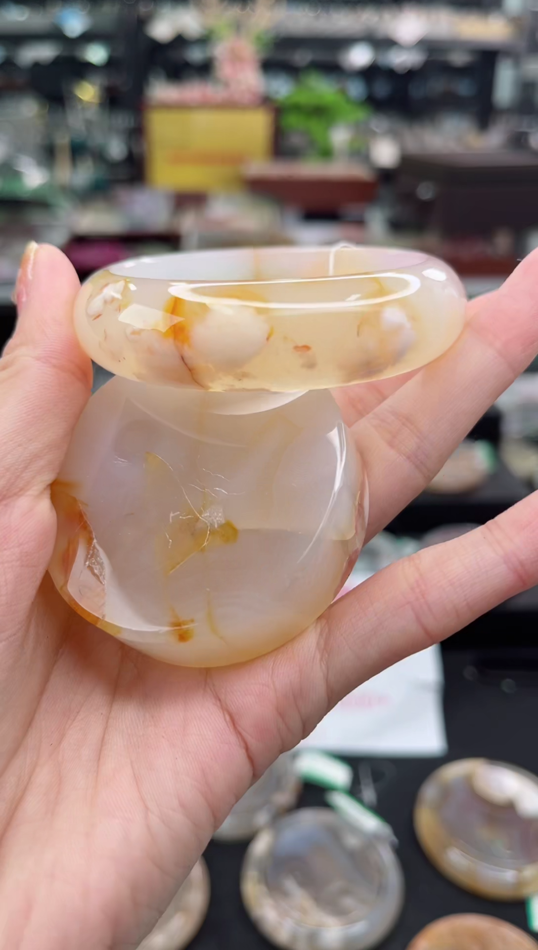 【闪购商品】石英质玉手镯未镶嵌55圈口（赠品镯心）3567248