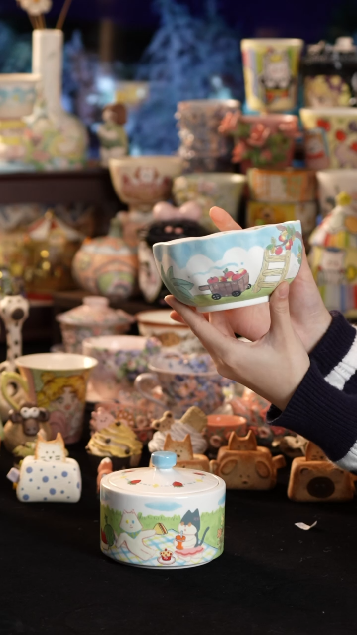 其他陶景德镇釉下彩手绘设计师款陶瓷