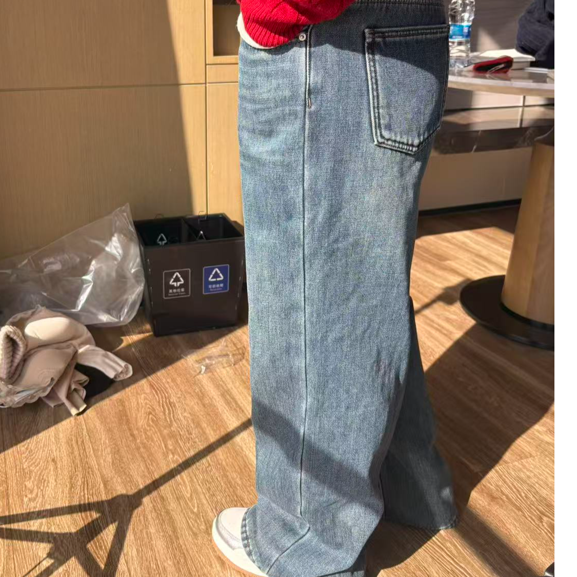 【阿蒙新款】牛仔阔腿裤