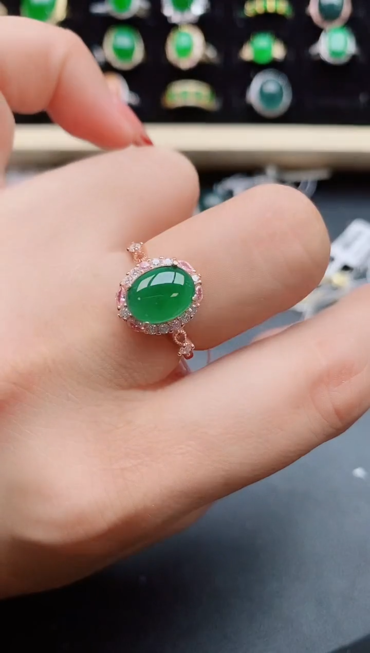 【闪购商品】翡翠戒指银S925镶嵌321321