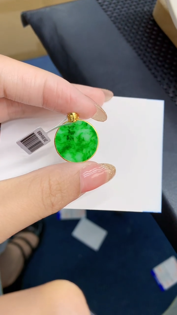 【闪购商品】翡翠银S925镶嵌颈饰            8