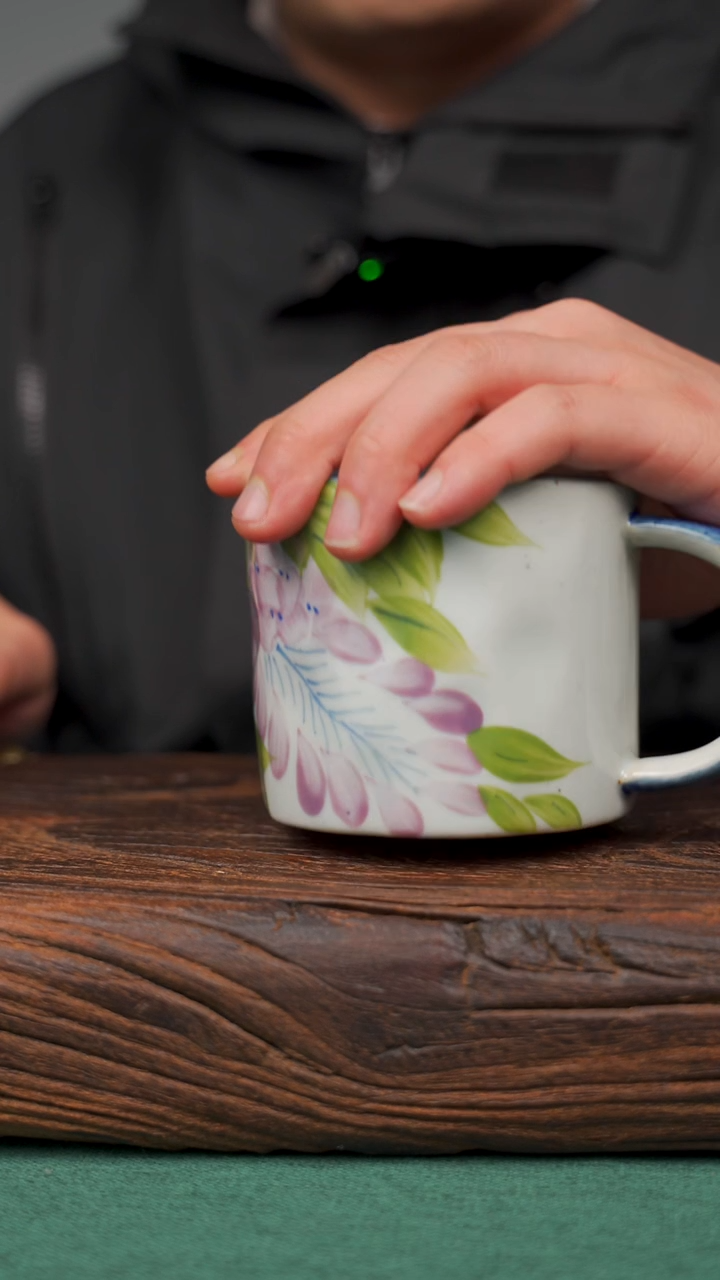 【闪购商品】瓷片63寻一缕瓷香杯釉下手工手绘瓷器