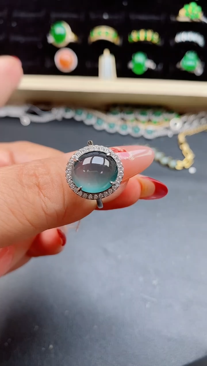 【闪购商品】翡翠戒指银S925镶嵌1321321