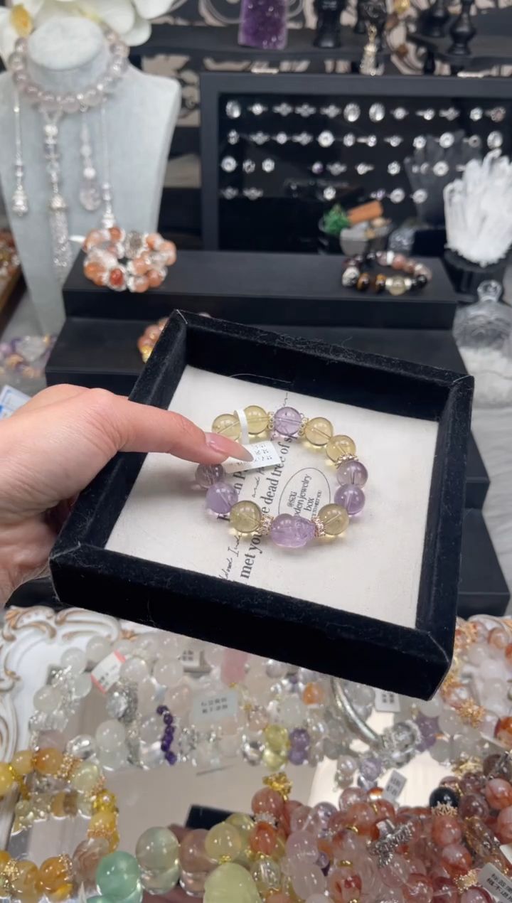 【闪购商品】烟晶手链银S925镶嵌天然水晶 多样性发货