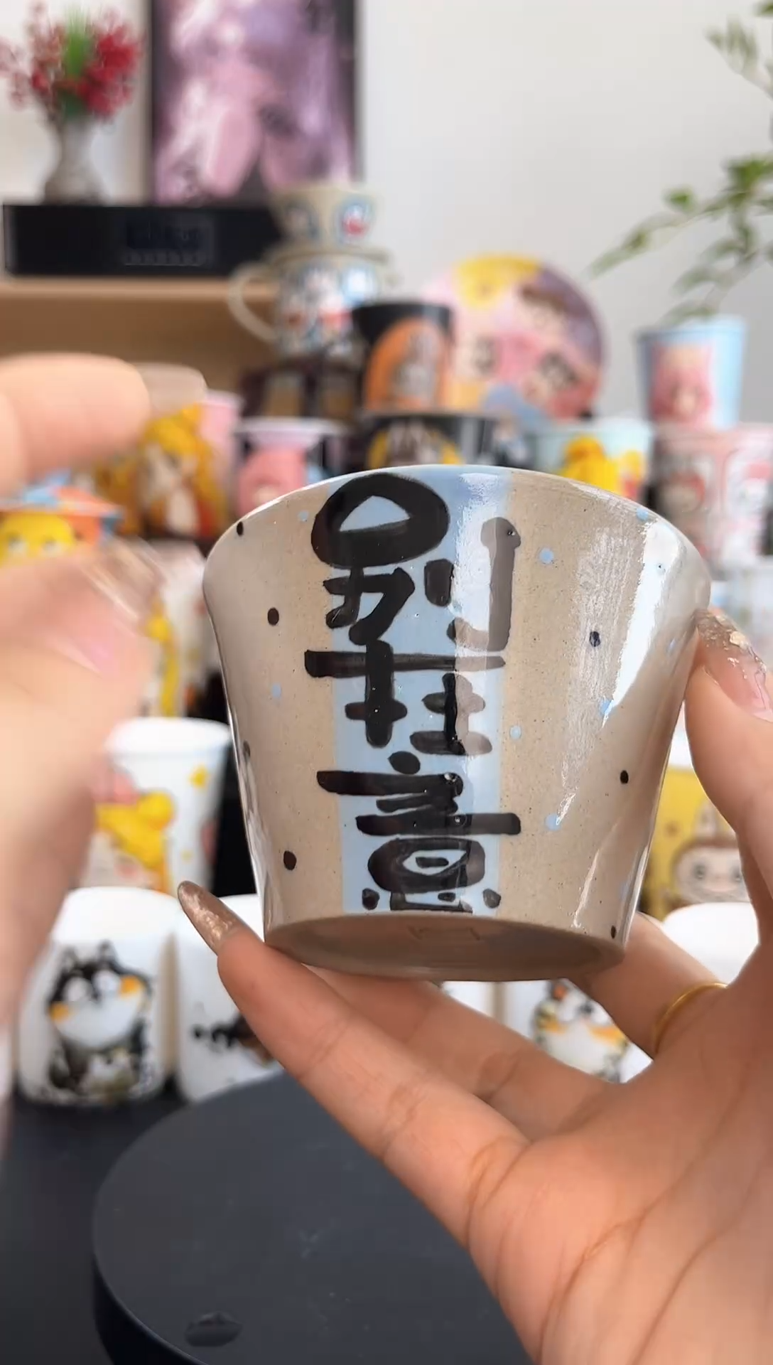 【闪购商品】摆件手工手绘陶瓷小杯杯