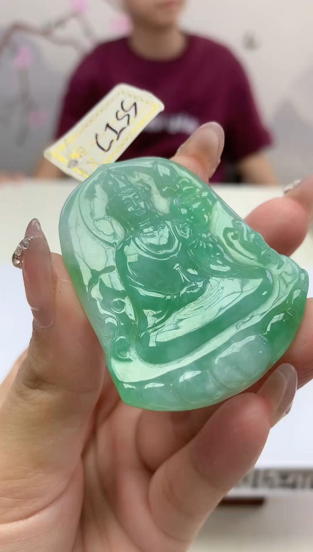 定制翡翠未镶嵌888xy-毛货挂件72