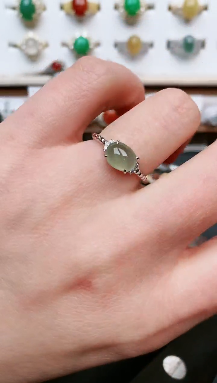 【闪购商品】翡翠戒指银S925镶嵌......