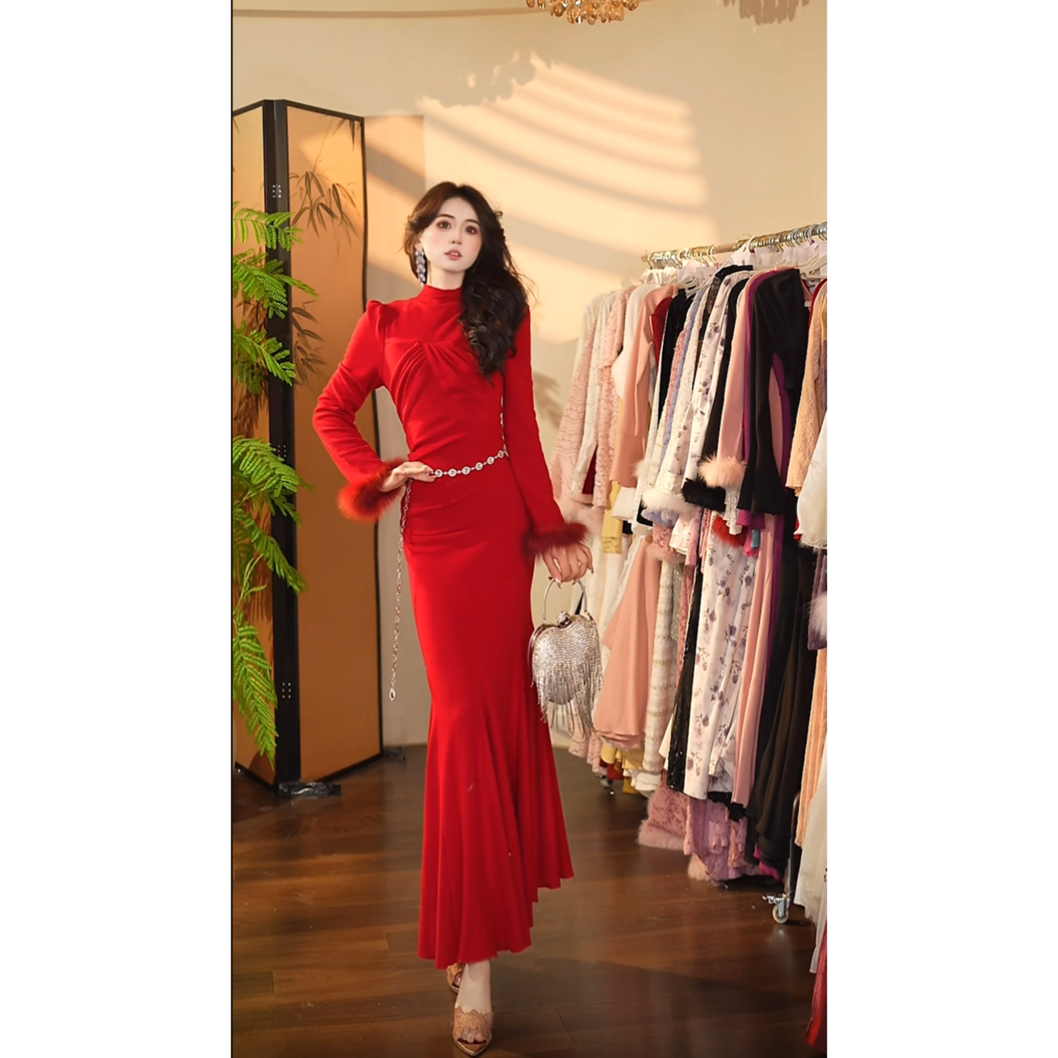 瑞瑞定制-928（玫瑰人生）连衣裙YQ482