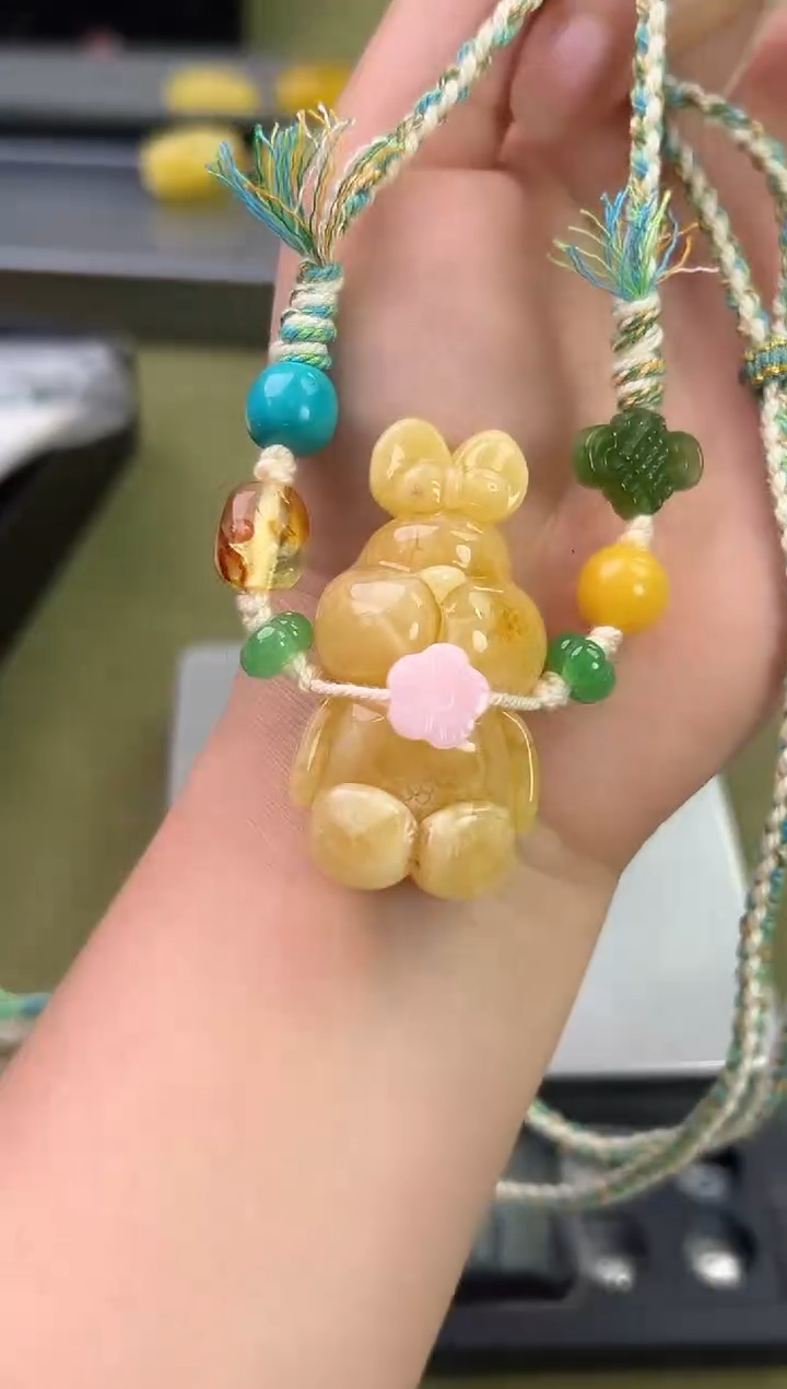 裸石琥珀未镶嵌琥珀蜜蜡吊坠