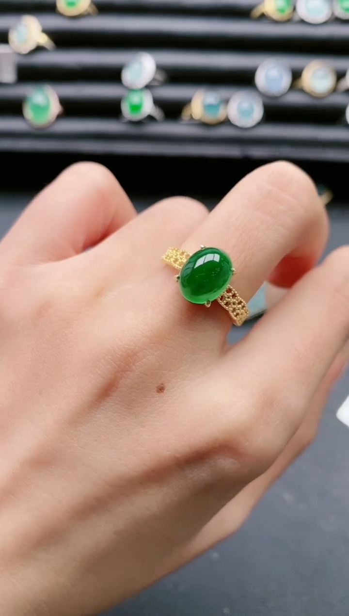 【闪购商品】翡翠戒指银S925镶嵌11111111