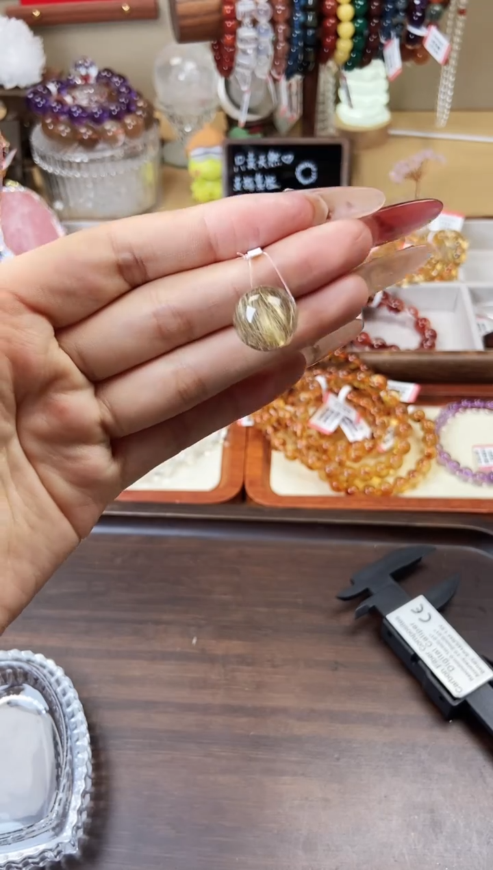 【闪购商品】水晶单珠未镶嵌15mm金发晶单珠