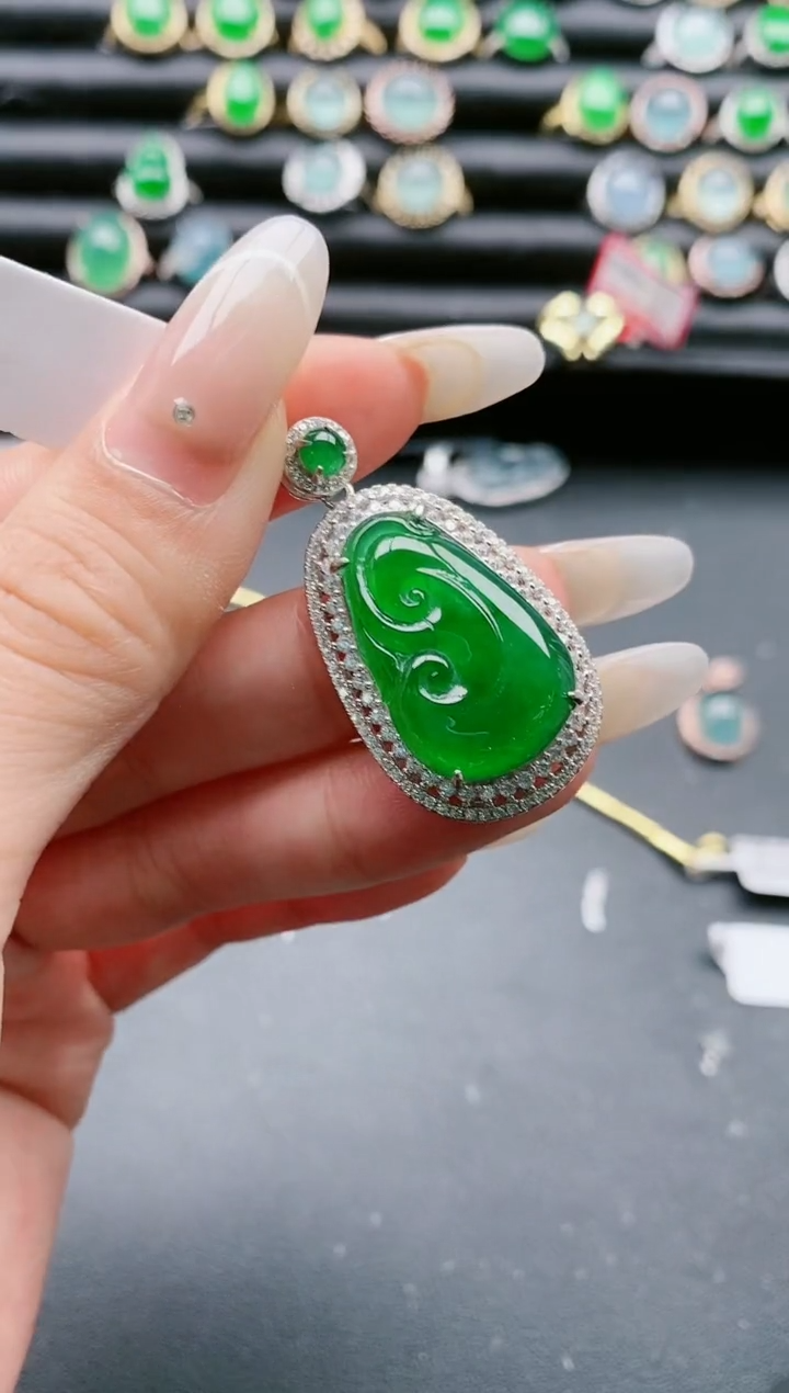 【闪购商品】翡翠戒指银S925镶嵌1111111