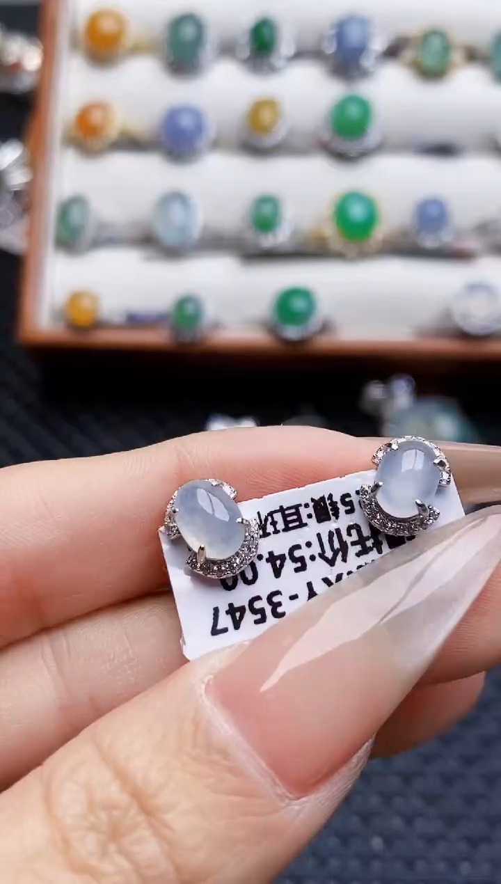 银S925镶嵌戒指翡翠2670