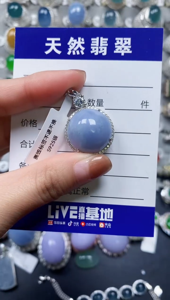 【闪购商品】翡翠颈饰银S925镶嵌0188