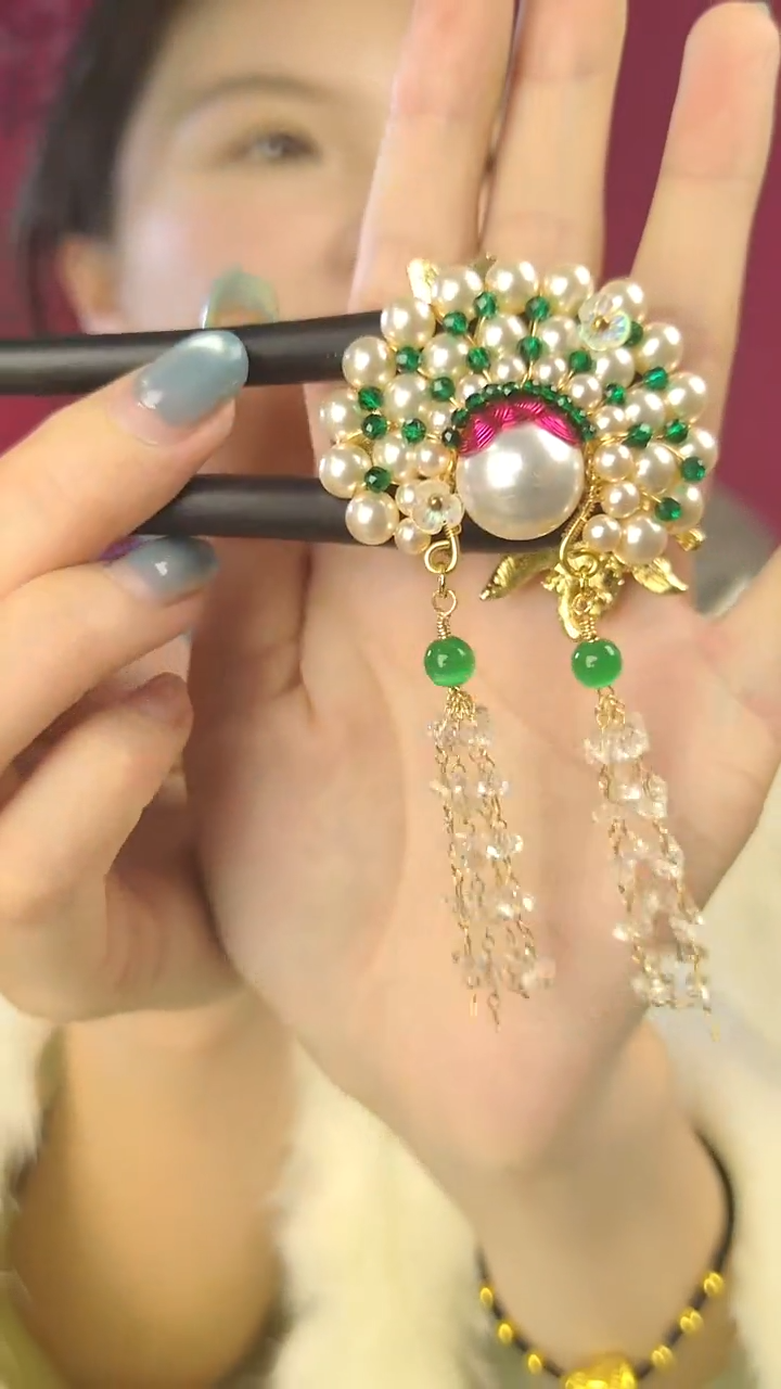 非金属木质F087白绿刀马旦