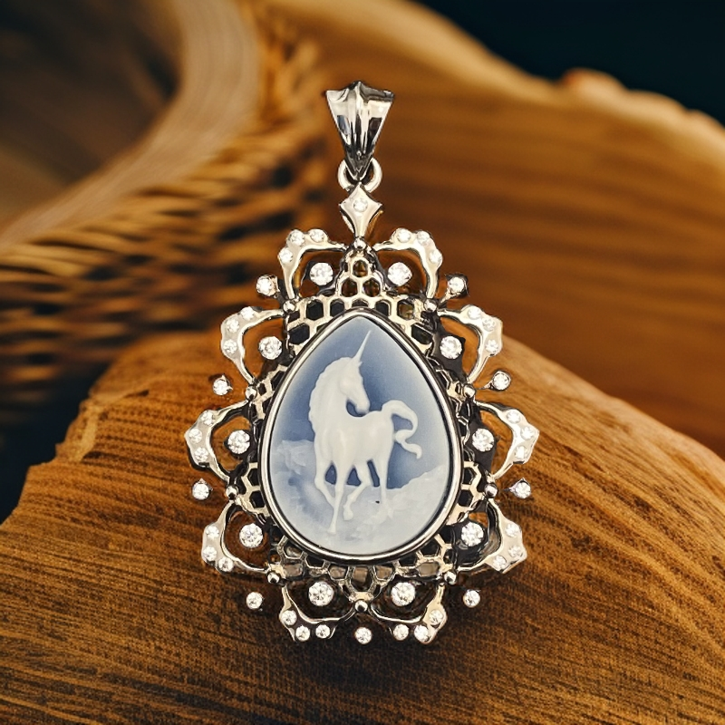 吊坠925银 时尚气质独角马吊坠 DZ00265