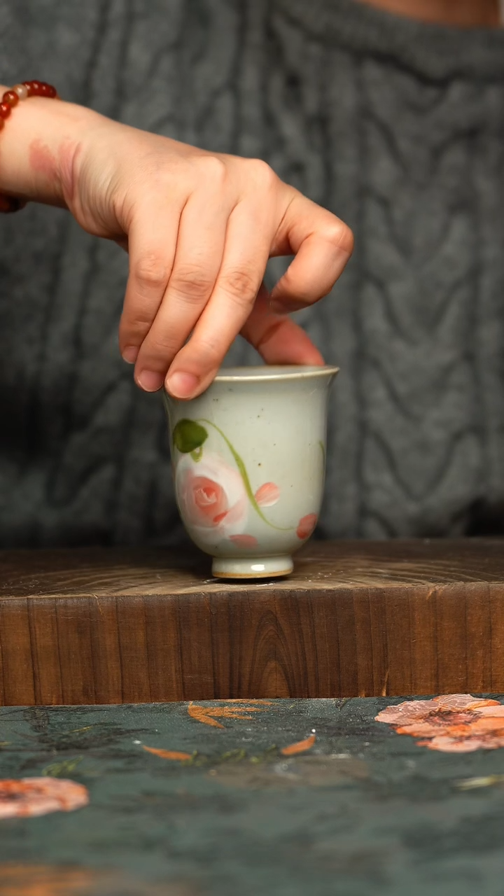 杯釉下彩手工手绘同款陶器