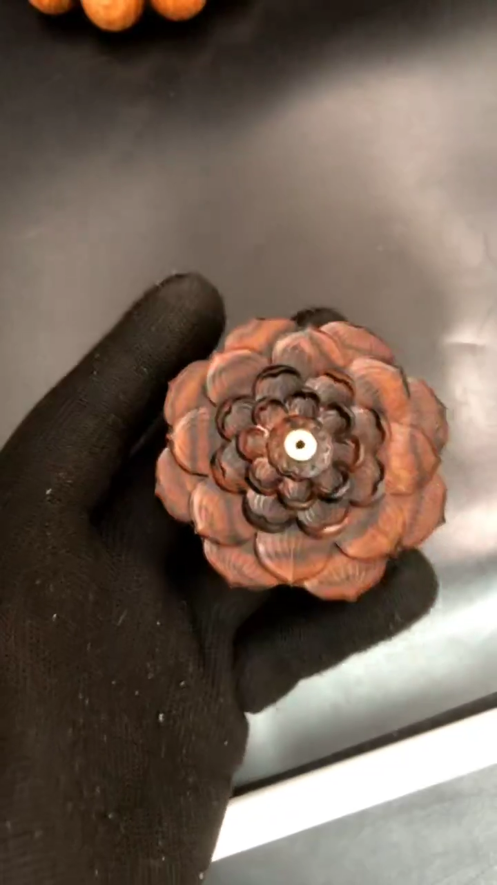 把件黄花梨/降香黄檀海黄野生中性料荷花香插摆件