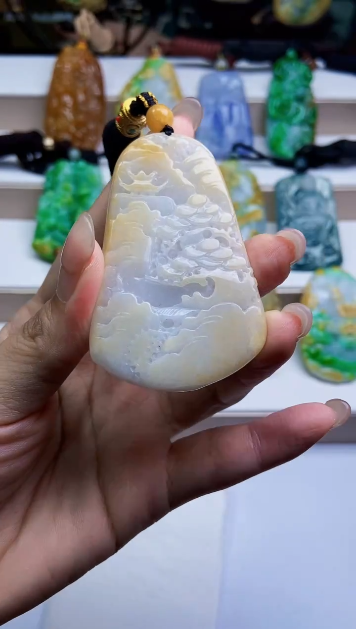 颈饰未镶嵌翡翠翡翠A货