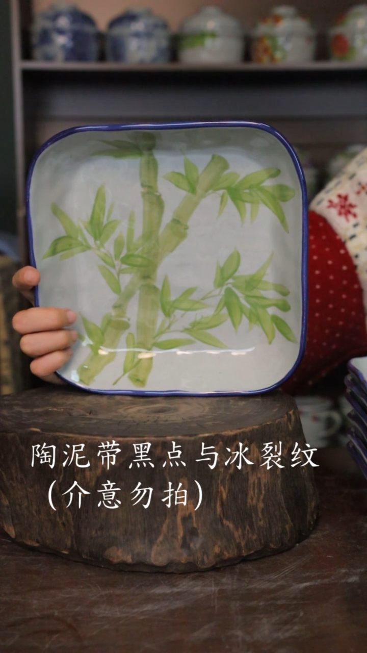 【闪购商品】椿野8寸方盘-竹子-1只