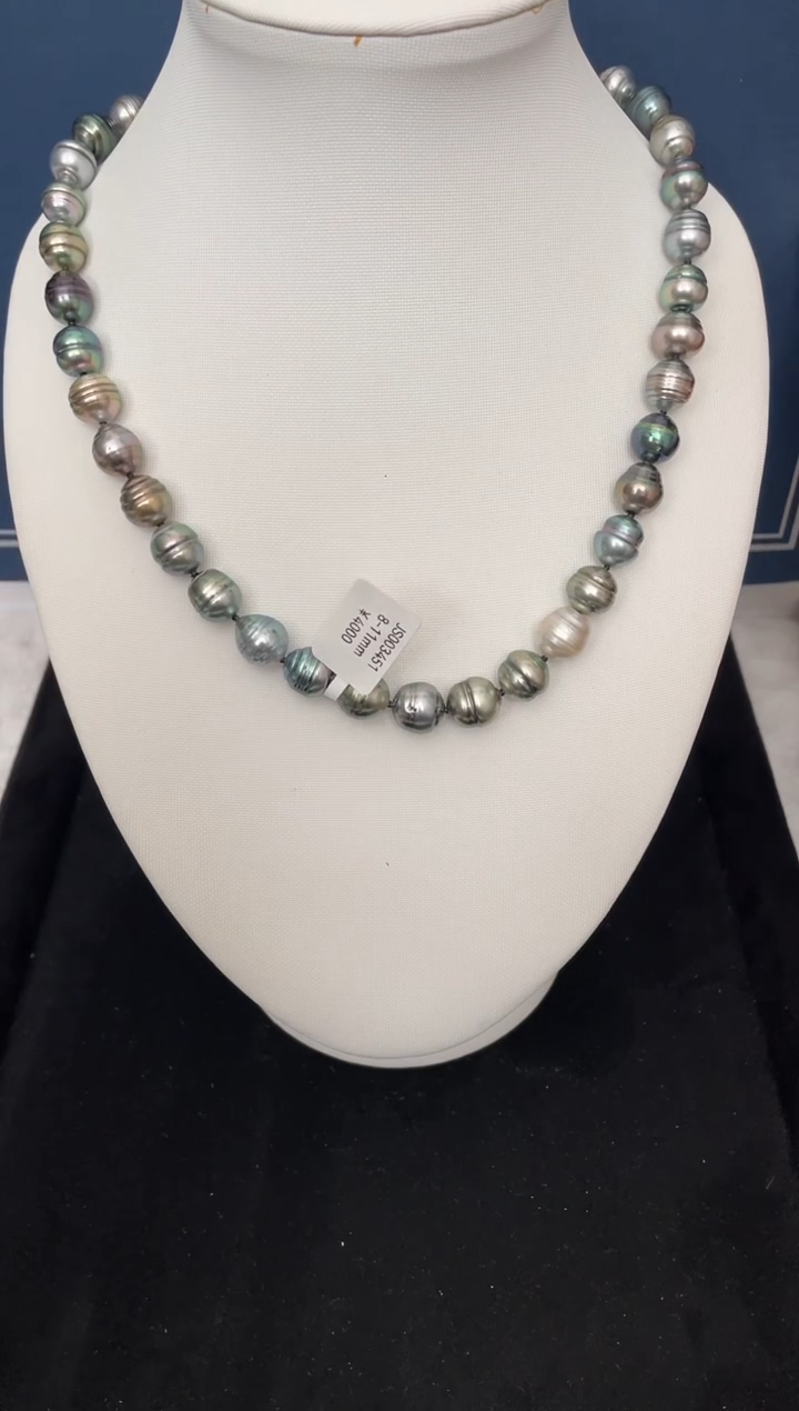 【闪购商品】海水珍珠颈饰未镶嵌大溪地螺纹8-11mm（多样性发一）